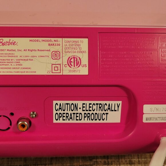 MATTEL Barbie DVD Blossom Player W/ Remote & AV Cord - Works See Video!! - Picture 13 of 15